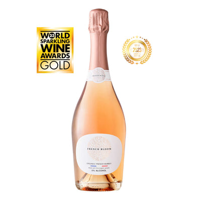 French Bloom Sparkling Non Alcoholic Wine - Le Rosé, front of bottle