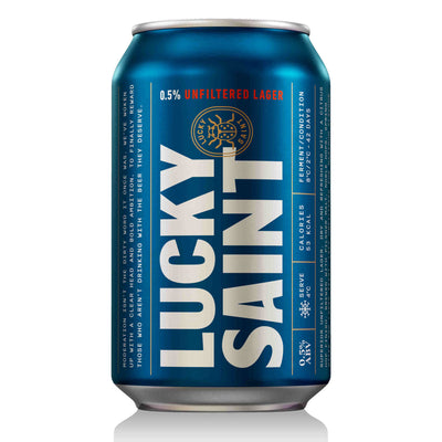 Lucky Saint Alcohol free lager beer can image
