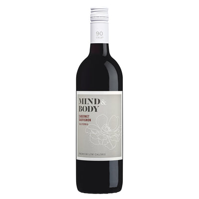 Mind & Body Cabernet Sauvignon Lower Alcohol Wine 9% ABV bottle, front view