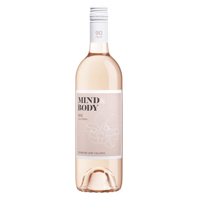 Mind & Body Lower Alcohol Rosé bottle 8.5% ABV, front view