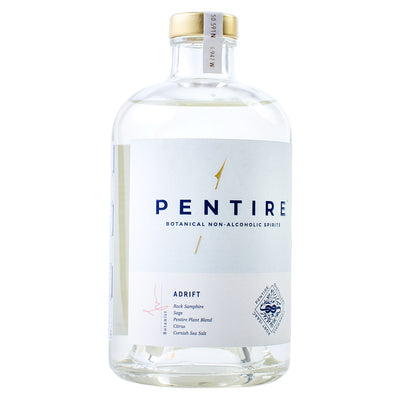 Pentire Adrift Botanical Non Alcoholic Spirit bottle, front view