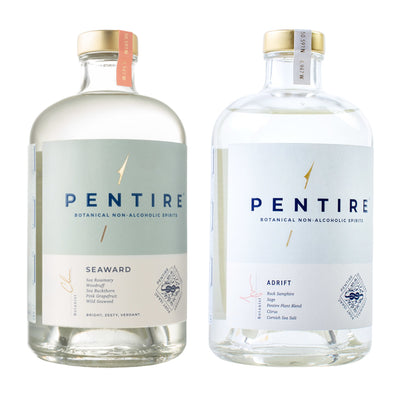 Pentire Botanical Non Alcoholic Spirit Duo bottles, front view